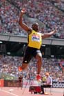 JJ Jegede in the long jump at the  2013 IAAF Diamond League, Sainsbury's Anniversary Games, Queen Elizabeth Olympic Park, London.